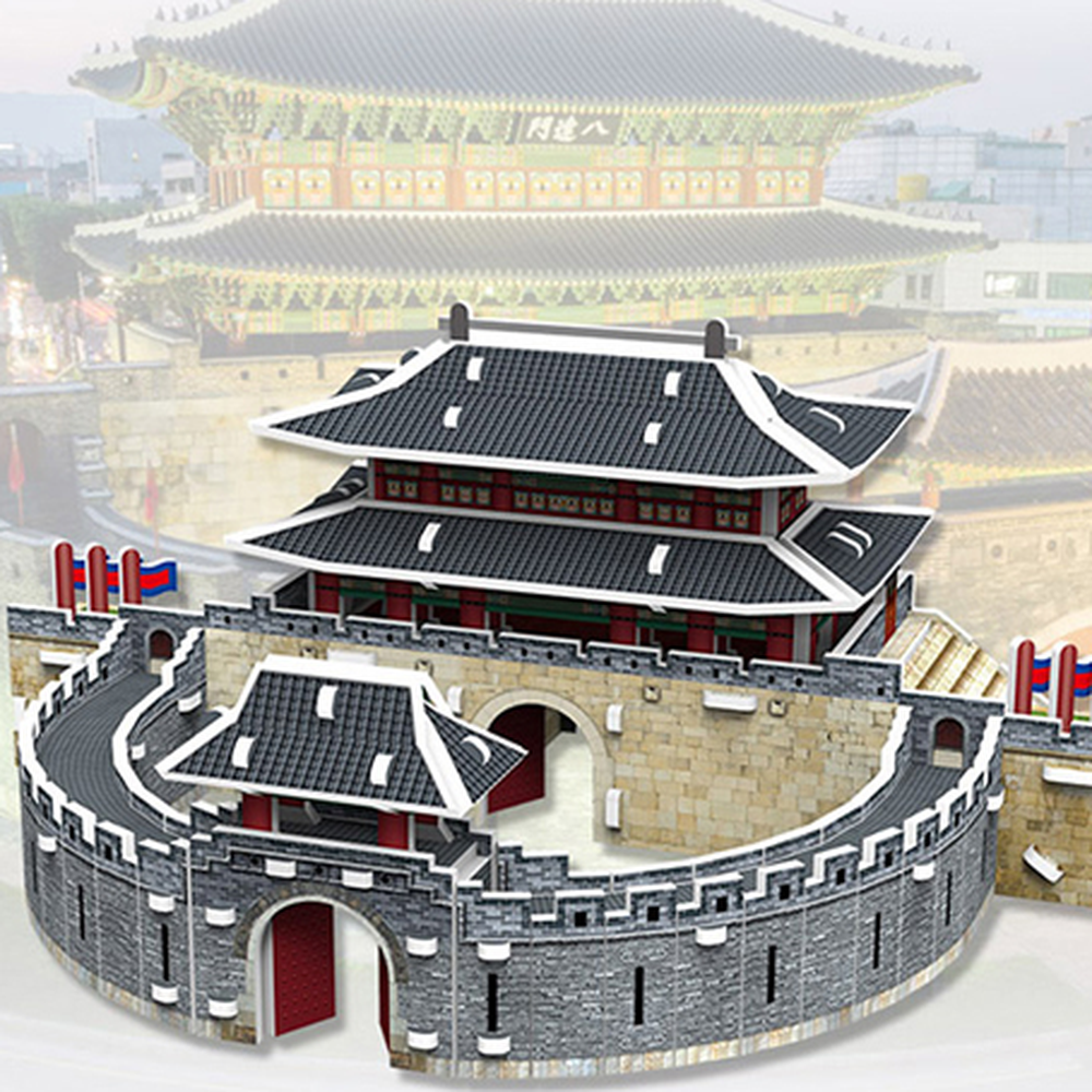 교육용교구건축모형팔달문퍼즐 DIY키트역사공부 만들기놀이수원화성퍼즐 3D퍼즐 - 상세 이미지 4