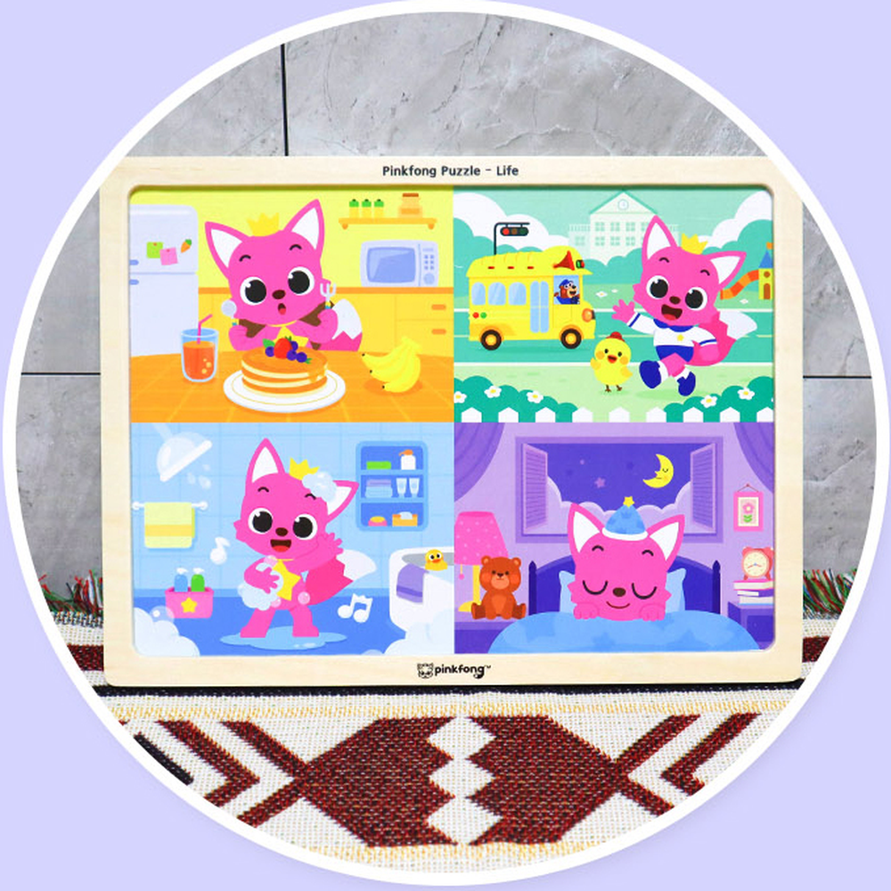 돌선물어린이집원목퍼즐 아기선물 딸기패턴유치원핑크퐁퍼즐 24피스 30x22.5cm 5세 - 상세 이미지 4