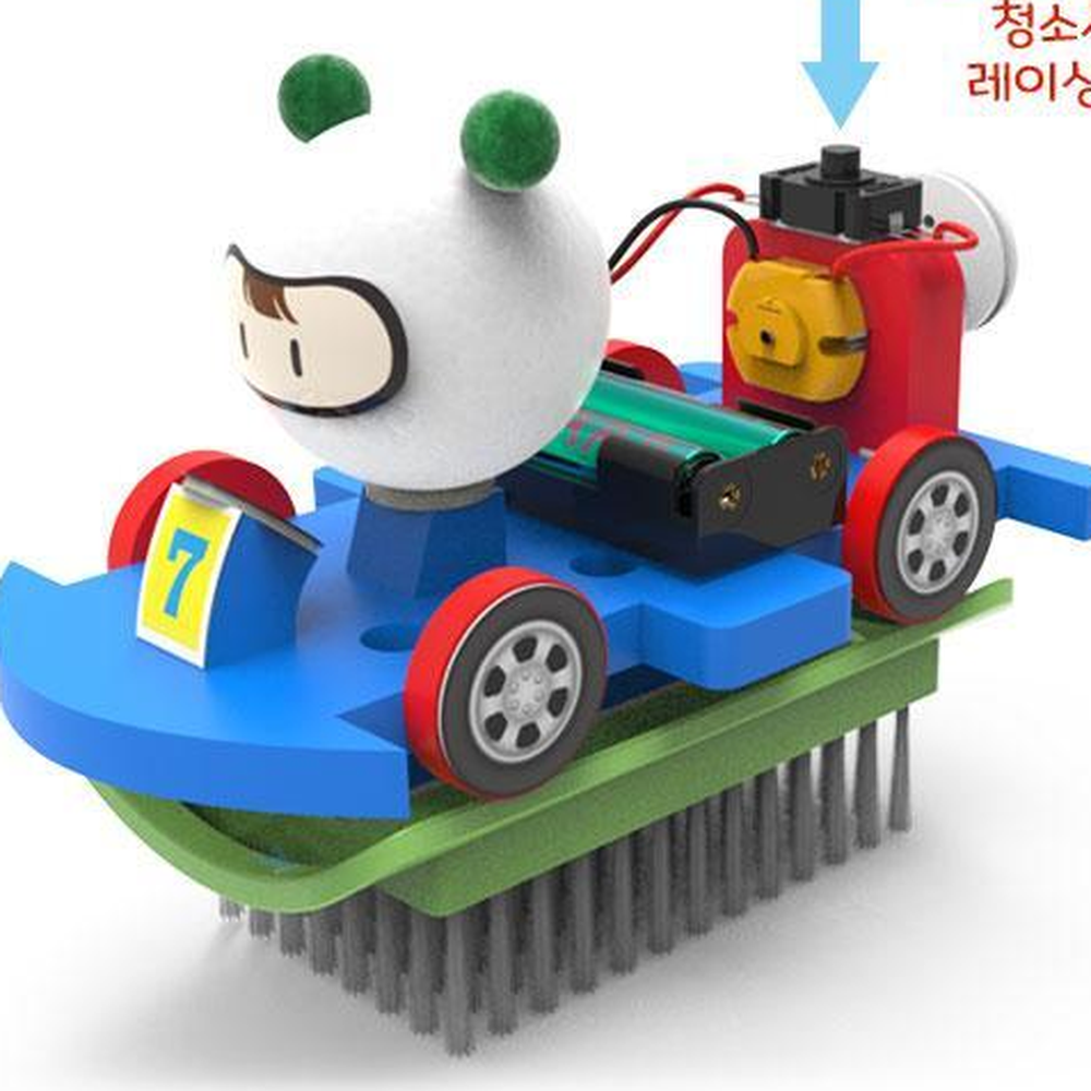 청소솔레이싱카만들기 모터진동청소기 초급로봇만들기키트 1세트 - 상세 이미지 3