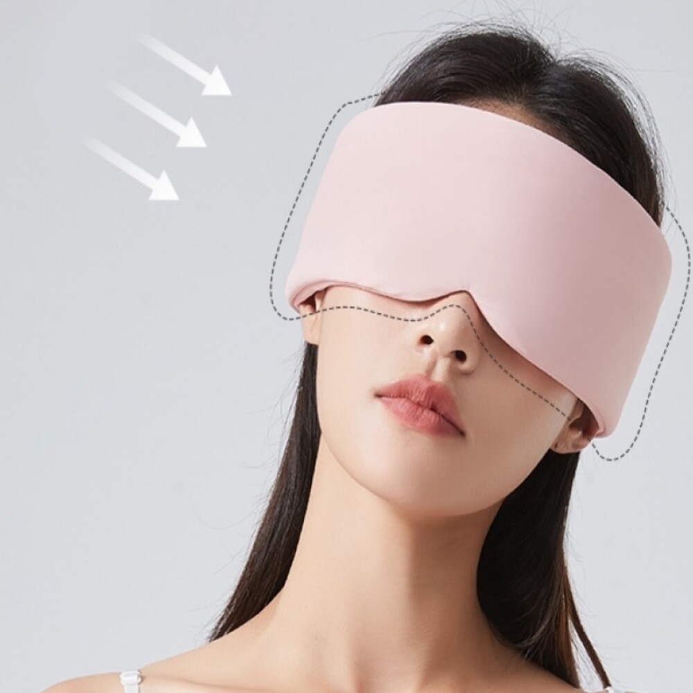 냉감 온열 양면 사용 수면안대 눈가리개 불면증 햇빛 불빛 차단 버스 비행기 기차 암막 안대 - 상품 이미지