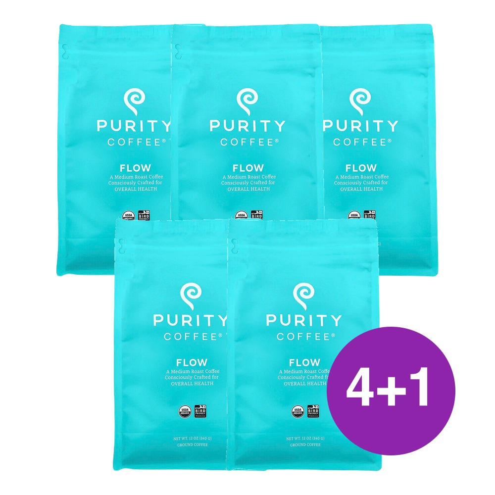 Purity Coffee 플로우 분쇄 미디엄 로스트 340g, 5개 - 상품 이미지
