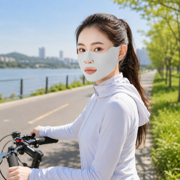 1+1 여름 쿨마스크 얼굴 햇빛가리개 자외선차단 페이스커버 - 상세 이미지 3