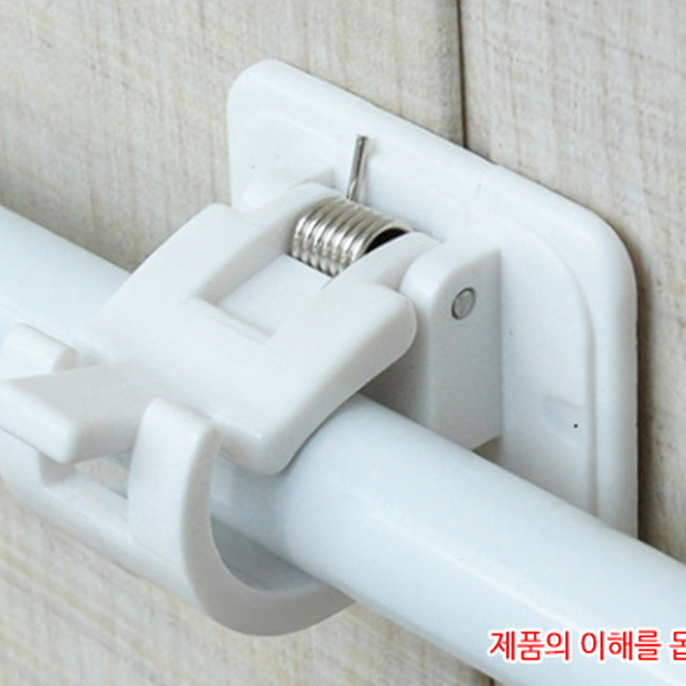 욕실용커튼봉걸이 강력고정샤워실봉고정집게 흠집없이클립식걸이 2개 - 상세 이미지 2