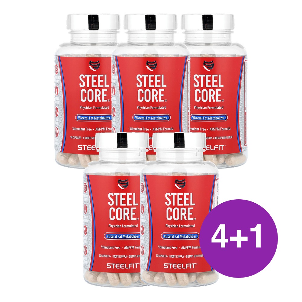 SteelFit Steel Core 내장지방 대사제 90캡슐, 5개 - 상품 이미지