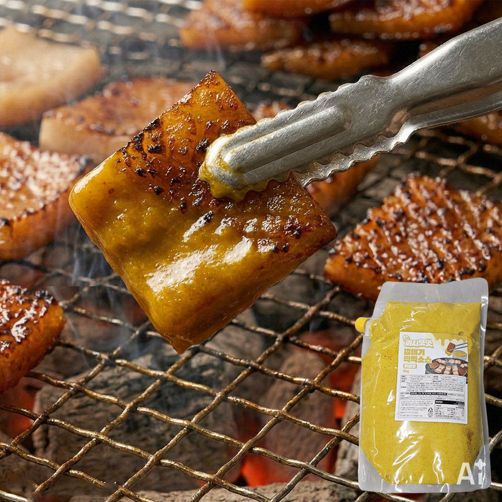 마시또잇 돼지껍데기 찍먹소스 카레맛 2kg 찍어먹는 카레소스 업소용 - 상품 이미지