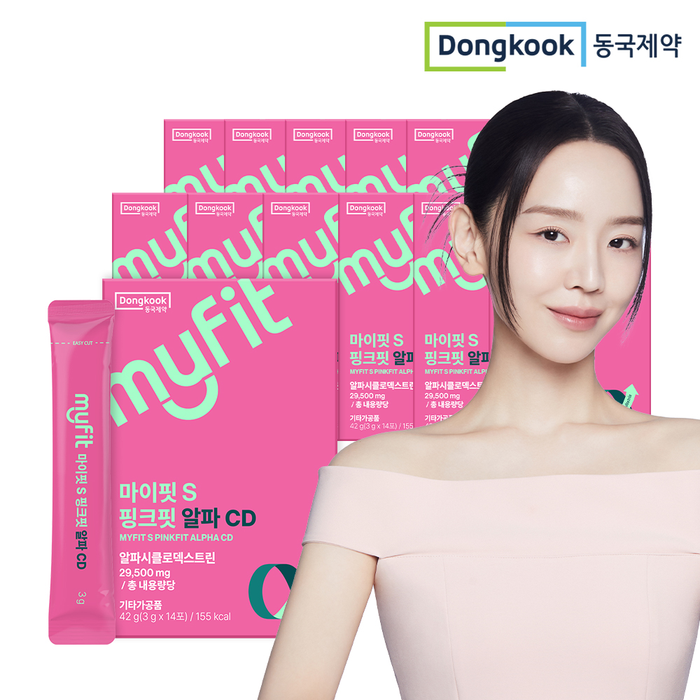 [6+6] 동국제약 마이핏S 알파CD 알파시디 난소화성 알파시클로덱스트린 가루 분말 14포, 12개