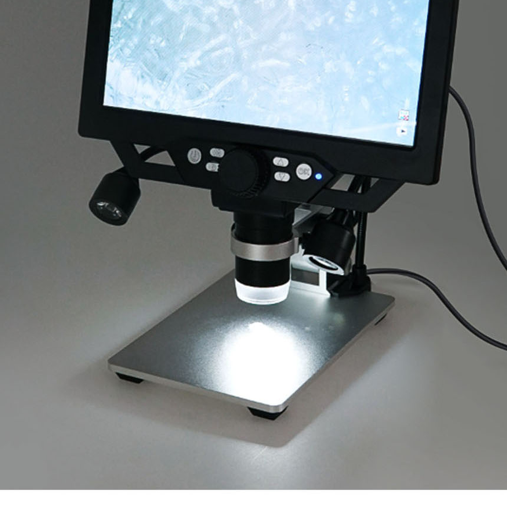 고휘도8LED생물관찰전자현미경 상하각도조절자유탐구 작업편의성산업용고배율현미경 9형화면 1600배율 상품 이미지