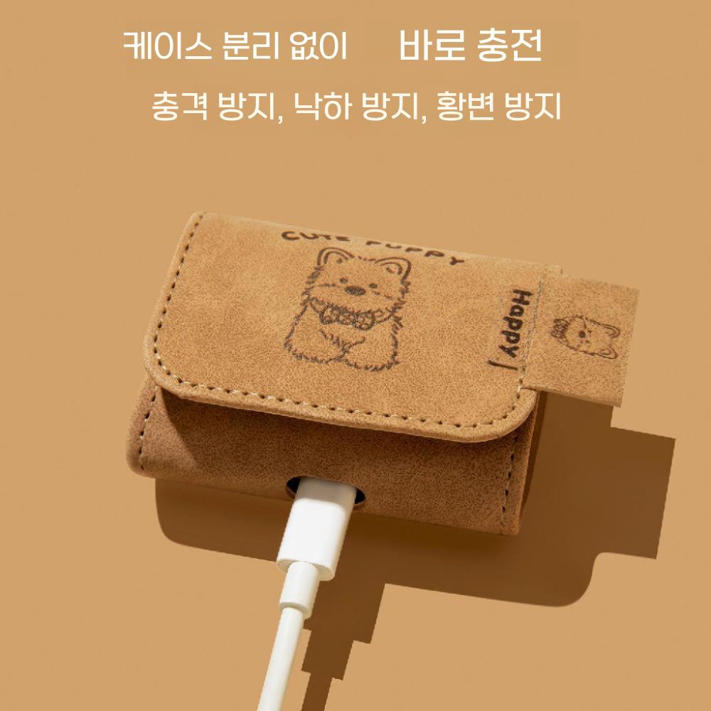 베이스어스 보위 m2 보호 케이스 블루투스 이어폰 가죽 커버 스트랩 - 상세 이미지 5