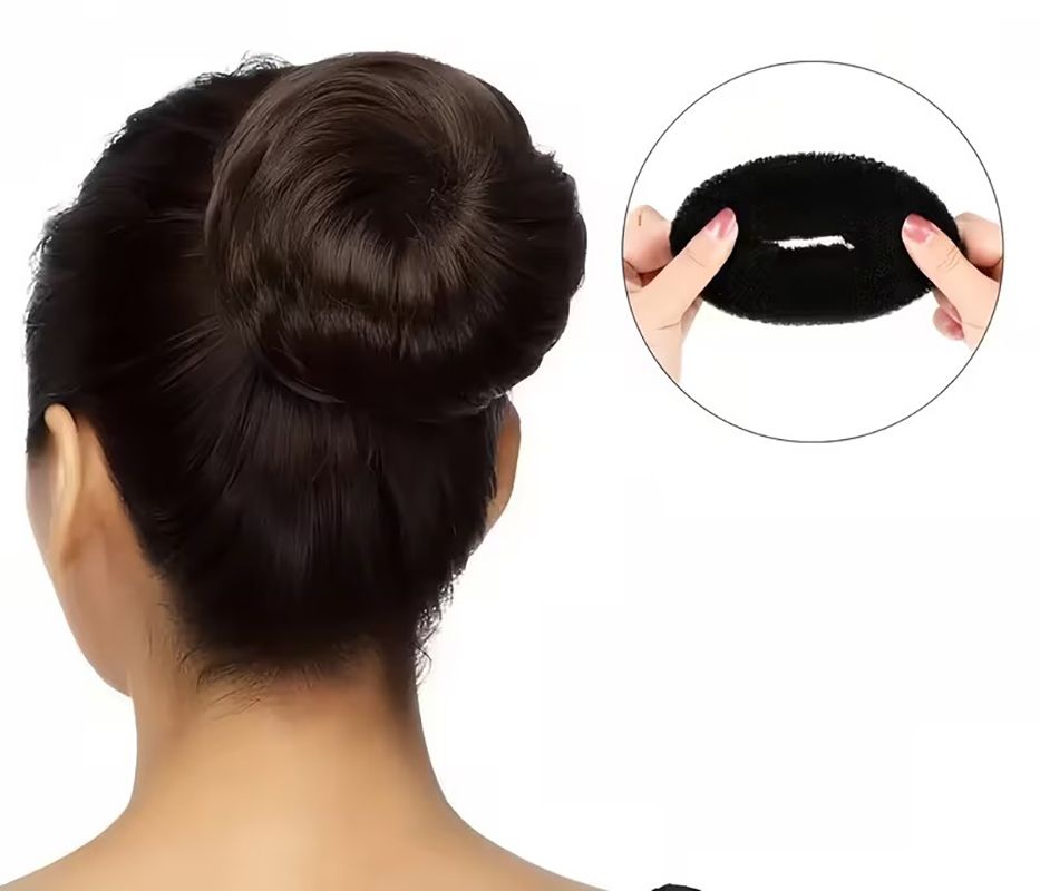 올림 당고머리 똥머리 밴드 도넛 가발 헤드 헤어밴드 머리 헤어 볼륨 만두머리 머리띠 집게핀 - 상세 이미지 2