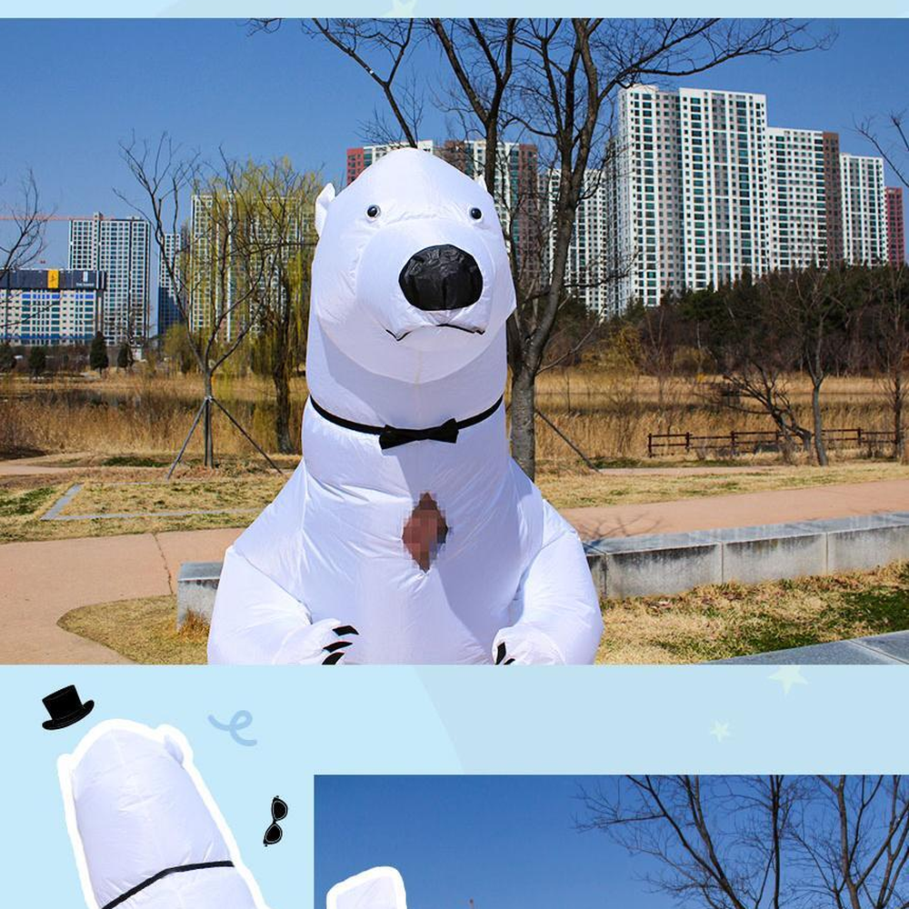 이벤트코스튬이벤트소품곰돌이슈트 북극곰의상파티용품에어슈트 졸업사진에어의상 - 상세 이미지 2
