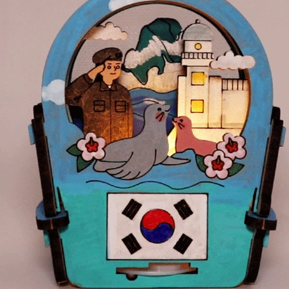 역사교육자료방과후수업독도무드등 역사체험 애국심고취독도컬러링램프 - 상세 이미지 2