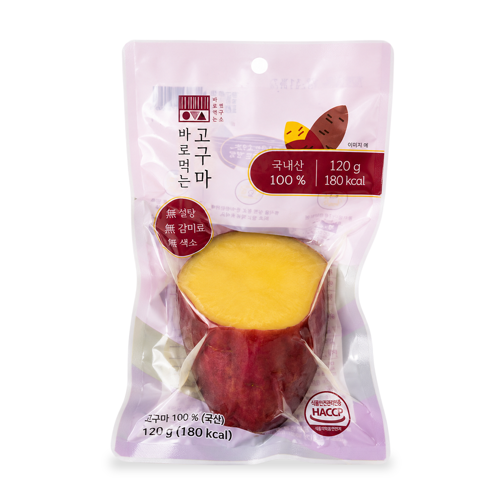 바로먹는고구마 찐고구마 다이어트 식사대용 실온 보관 간편 간식 120g, 10개