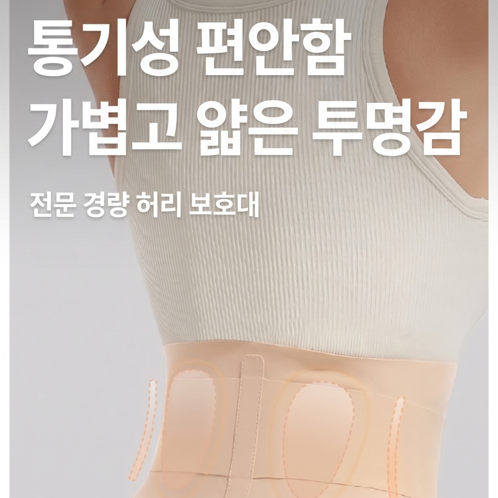 스탠드라인 얇은 허리보호대 허리 복대 초경량 130g 이미지 7
