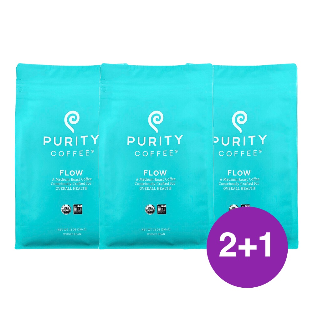 Purity Coffee Flow 원두 미디엄 로스트 340g, 3개 - 상품 이미지