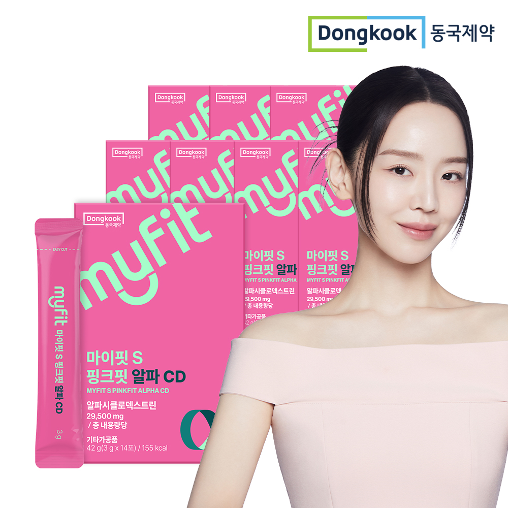 [4+4] 동국제약 마이핏S 알파CD 알파시디 난소화성 알파시클로덱스트린 가루 분말 14포, 8개 - 상품 이미지