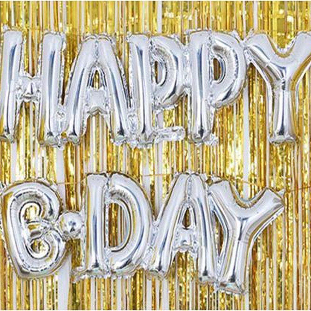 골드메탈컬러 해피비데이 환갑잔치장식풍선 생일파티배경은박풍선 - 상세 이미지 2
