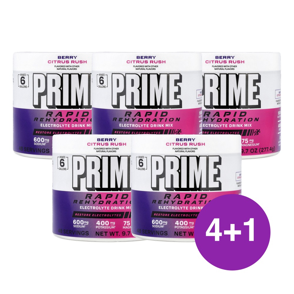 Prime Hydration 빠른 수분 보충 베리 시트러스 러쉬 277.4g, 5개 - 상품 이미지