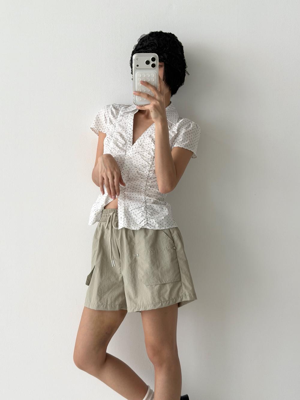 바스락반바지 여름 여성 밴딩 고무줄 3부 반바지 숏팬츠 이미지 6