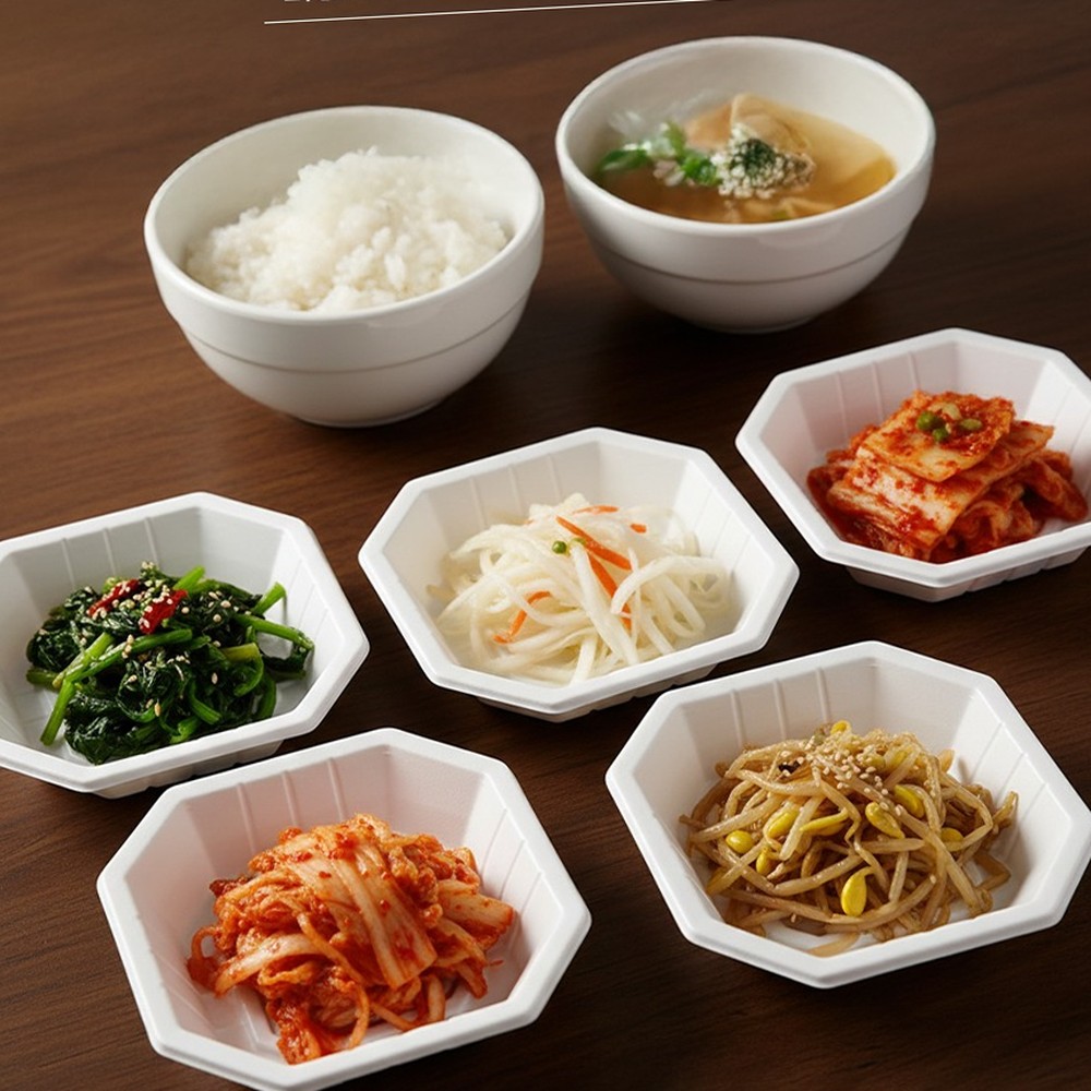 안정적인행사용 가벼운야외용일회용접시 팔각형캠핑용위생접시 10매입 - 상품 이미지