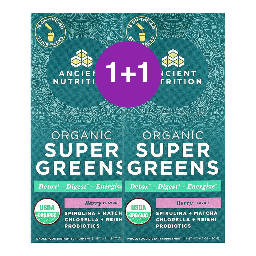 Ancient Nutrition USDA 슈퍼 그린스 베리 120g, 2개 - 상품 이미지