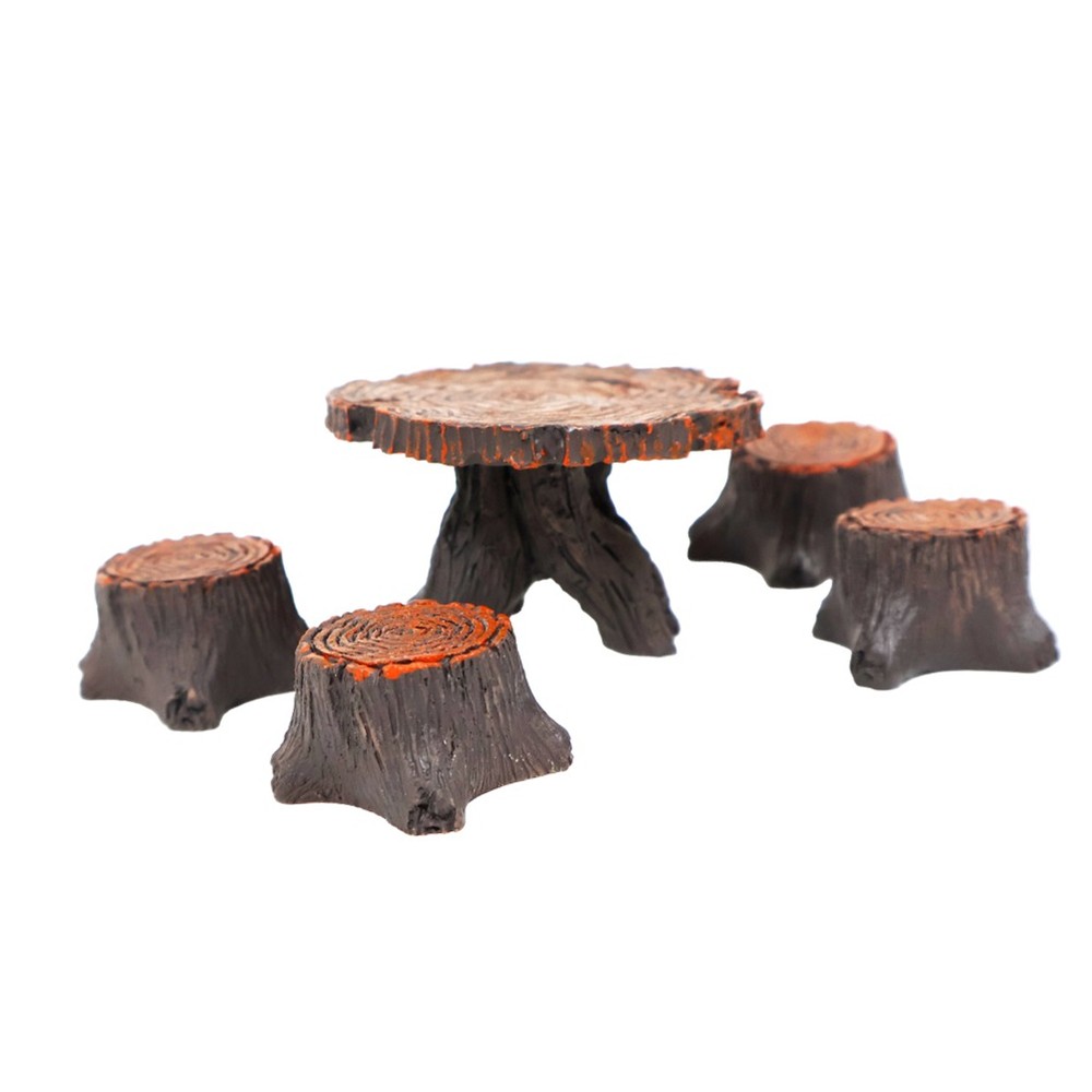 아기자기인테리어소품 감성정원테라리움미니어처테이블 내추럴우드피규어소품미니테이블 - 상품 이미지