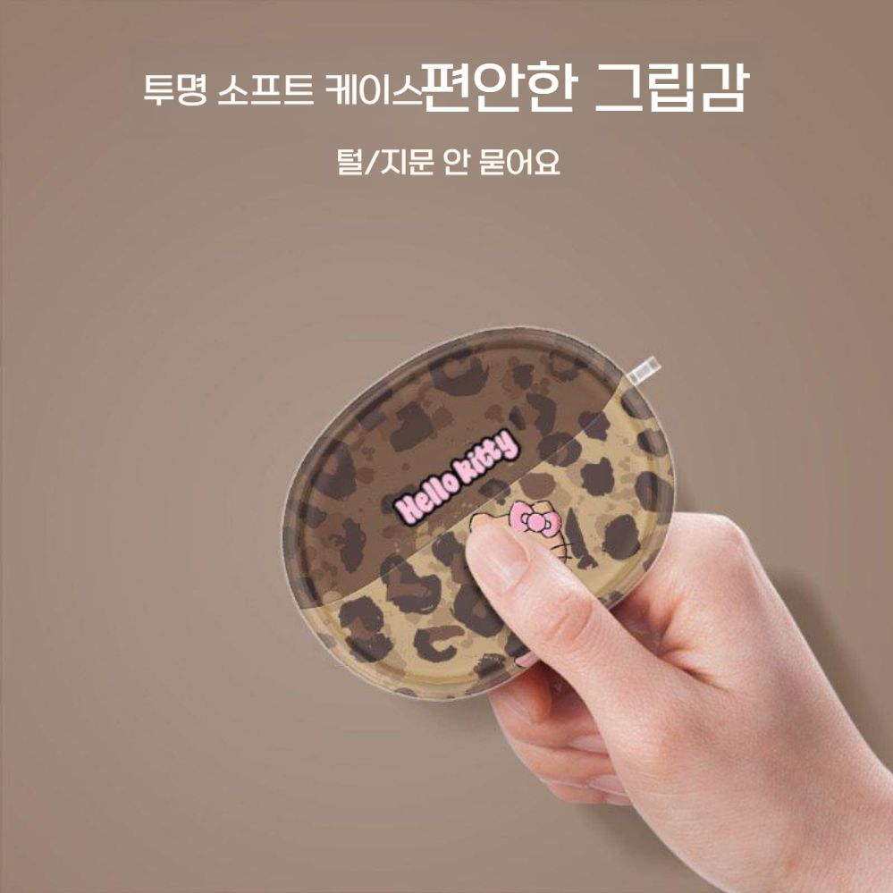 베이스어스 보위 m2 에어 보호 케이스 표범 무늬 팔찌 스트랩 - 상세 이미지 3