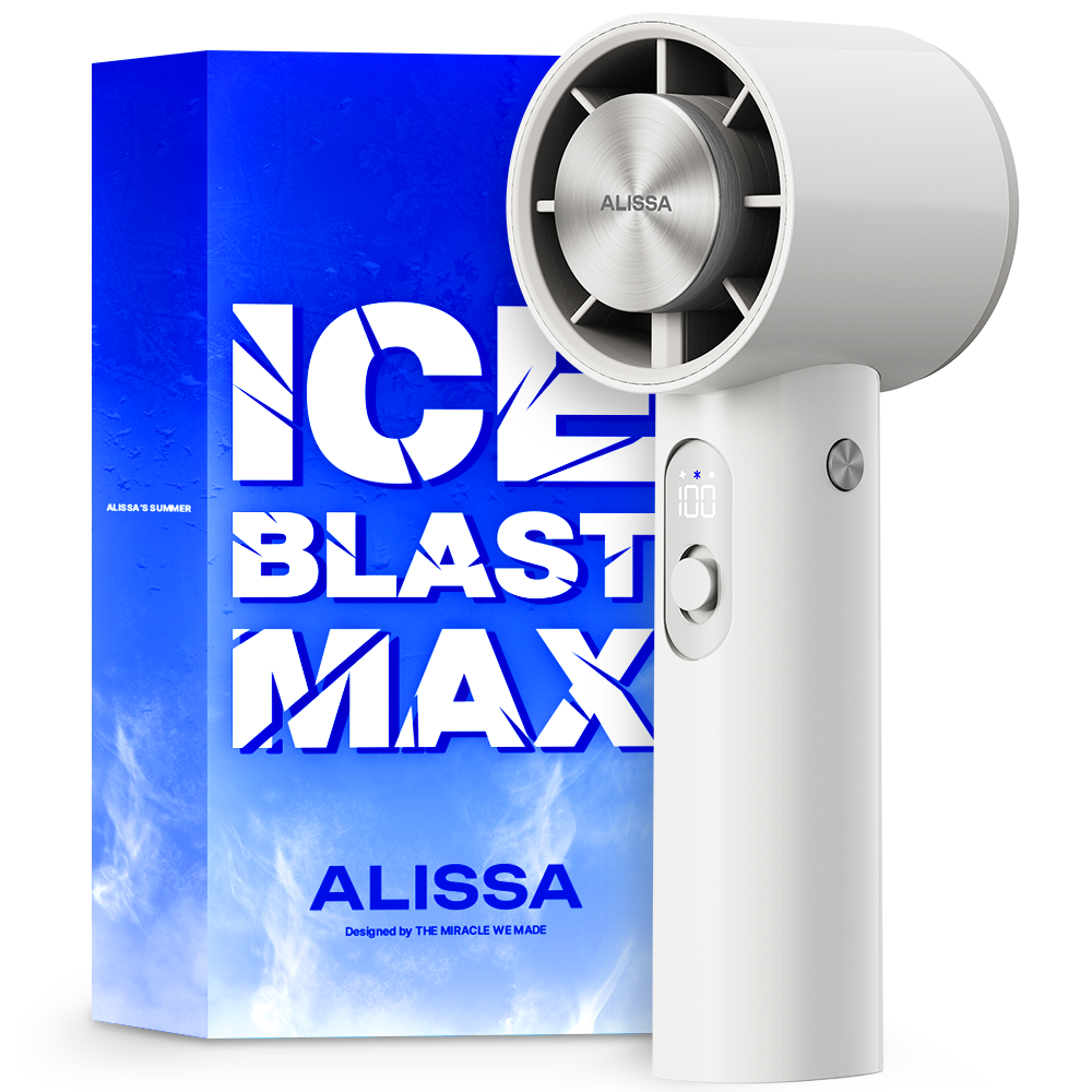 알리사 100단 ICE BLAST MAX 휴대용 선풍기 냉각 에어컨 손 선풍기 손풍기 미니 핸디