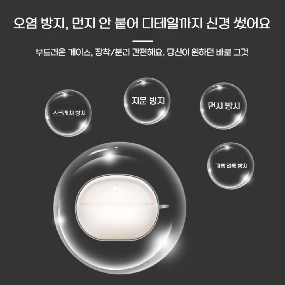 베이스어스 보위 m2 AI 이어폰 케이스 투명 TPU 보호 커버 - 상세 이미지 3