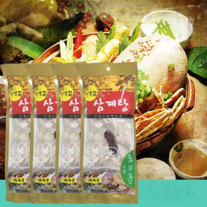 닭백숙 오리 재료 삼계탕 약재 티백 약재팩 한약재 한방팩 4팩 - 상품 이미지