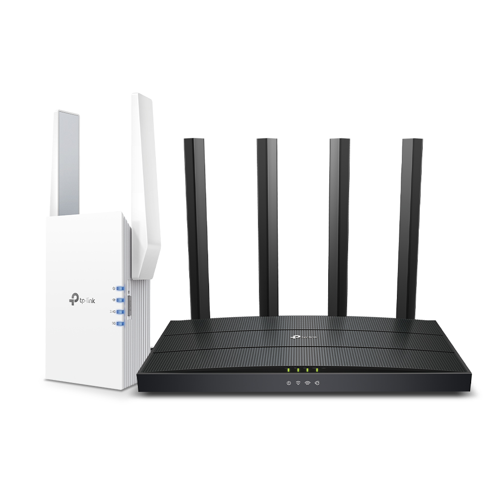 Wi-Fi 6 기가 와이파이 AX1500 공유기 + 확장기 Set Archer AX17 + RE505X 듀얼밴드 이지메시 확장기 공유기 - 상품 이미지