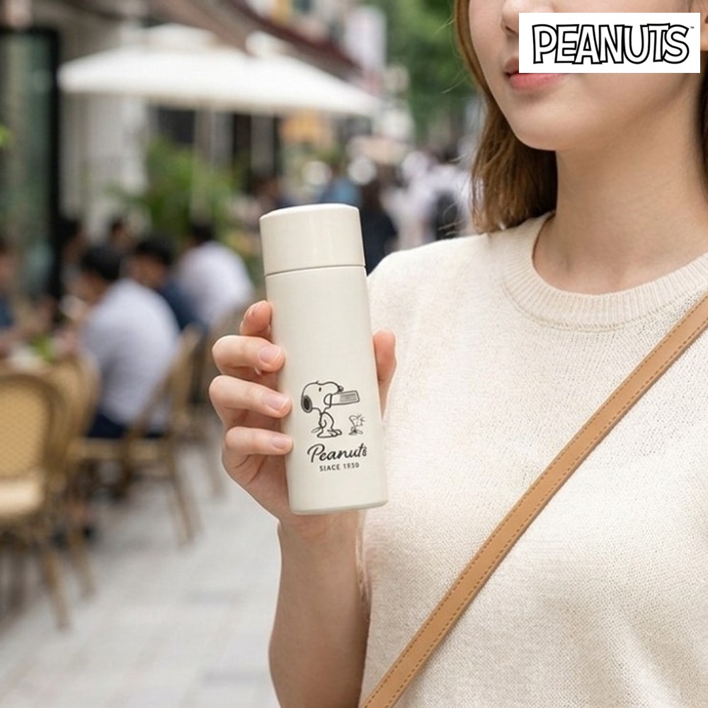 스누피 미니 보틀 스텐 120ml 휴대용 텀블러 캐릭터 굿즈 선물 - 상품 이미지