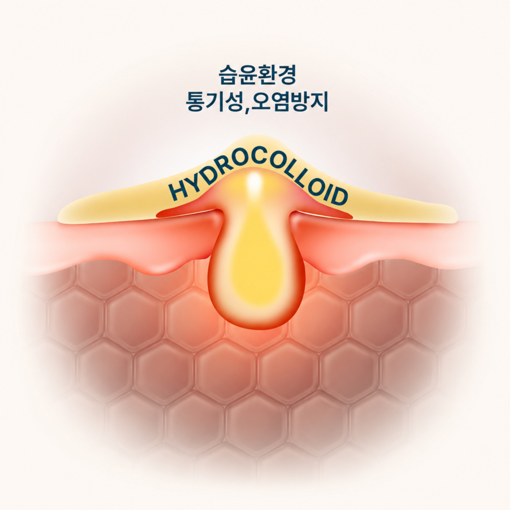 원에이드 네피덤 2매입 10x10cm 습윤밴드 진물 상처밴드 멸균 보호 하이콜로이드 - 상세 이미지 2