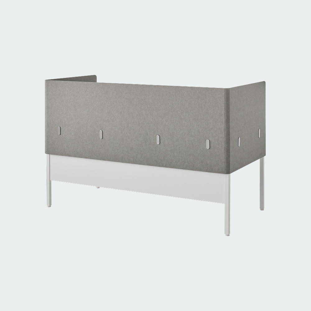 오피스테일 뮤보 책상 사무용 페트 PET 파티션 1000x600mm, 그레이 - 상세 이미지 2