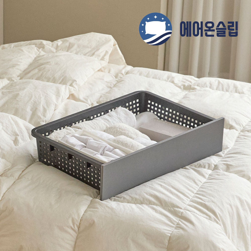 에어온슬립 E0 레이튼 수납 S 싱글침대+와이드선반 3서랍형 라이트오크 온슬립본넬베이직 대표 이미지