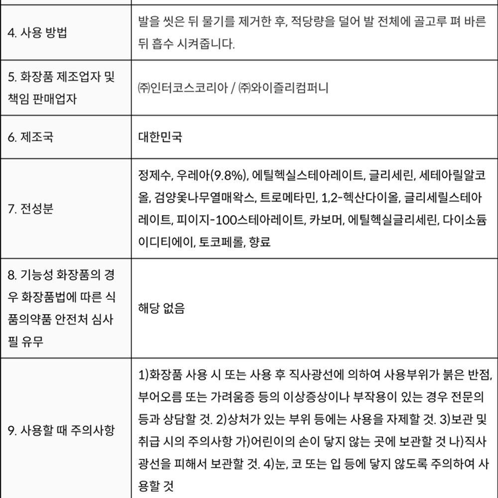발각질제거 풋팩 풋크림 80ml 발관리 - 상세 이미지 2