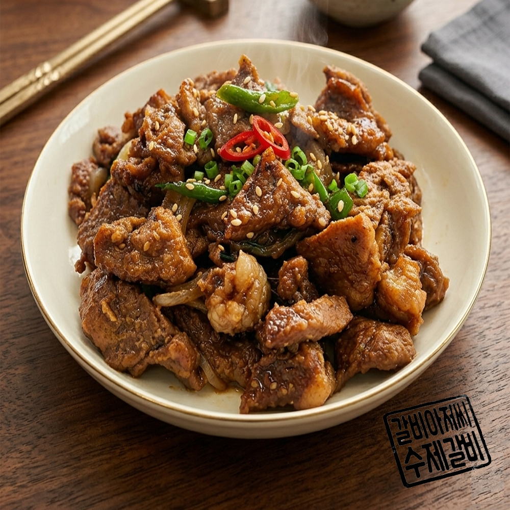 갈비아저씨 수제 양념목살 돼지갈비맛 대용량 2팩 900g+900g 업소용 - 상품 이미지