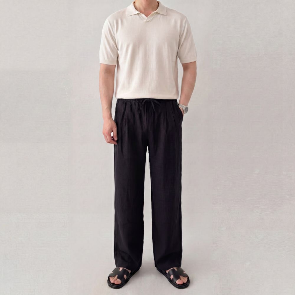 냉장고바지 여성린넨바지 린넨와이드팬츠 키작녀슬랙스 - 상세 이미지 5
