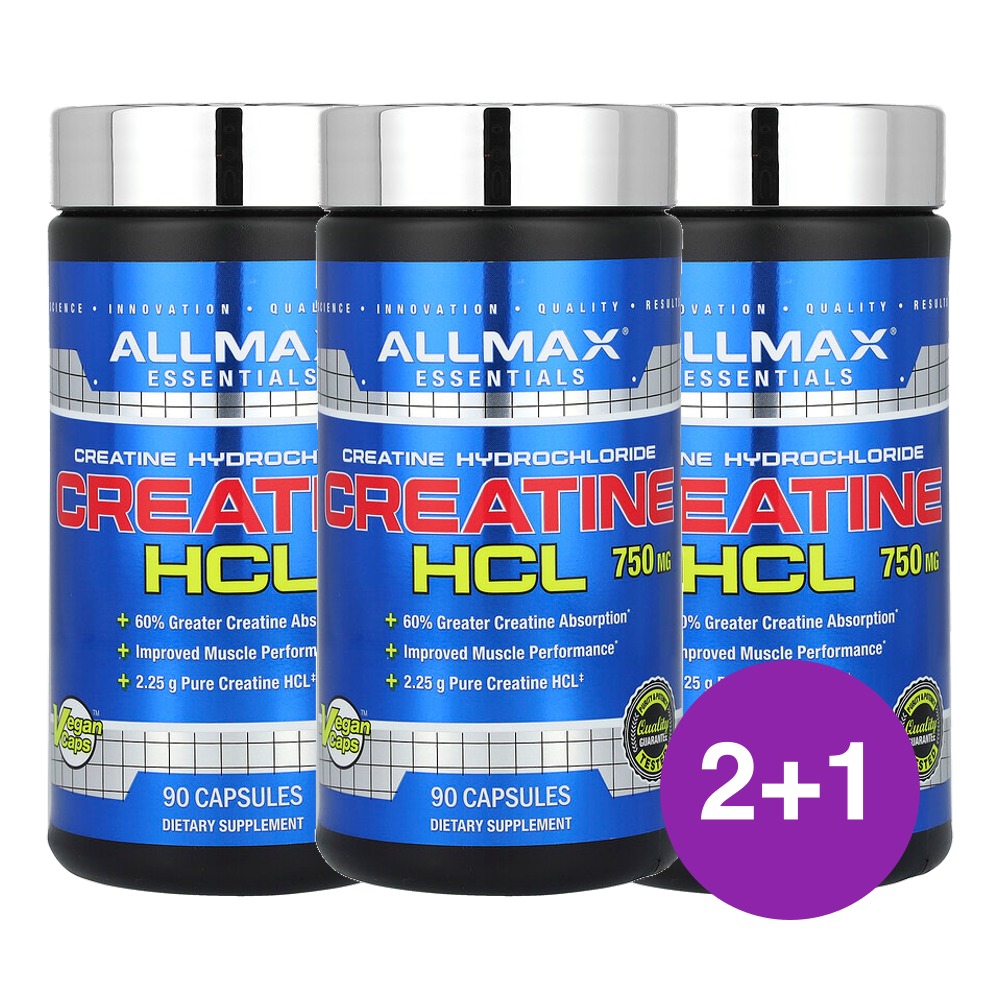 올맥스뉴트리션 크레아틴 HCl 750mg 90정, 3개 - 상품 이미지