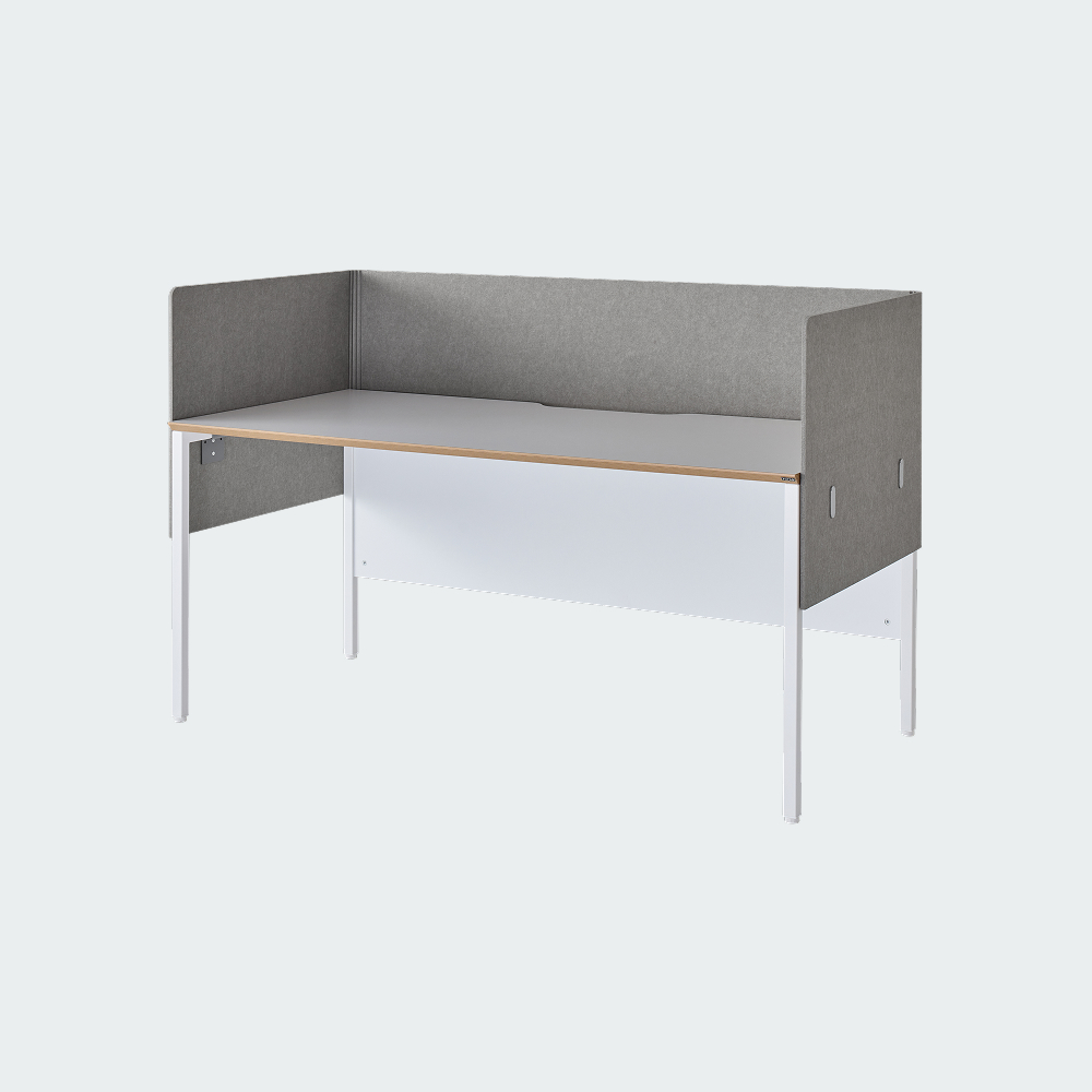 오피스테일 뮤보 책상 사무용 페트 PET 파티션 1000x800mm, 그레이 - 상품 이미지