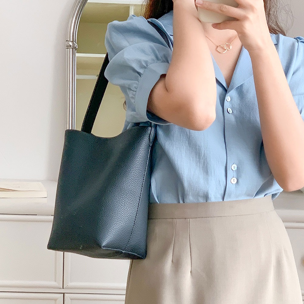 깔끔 심플한 미니 숄더백 레더 데일리 작은 숄더가방 8Color - 상세 이미지 2