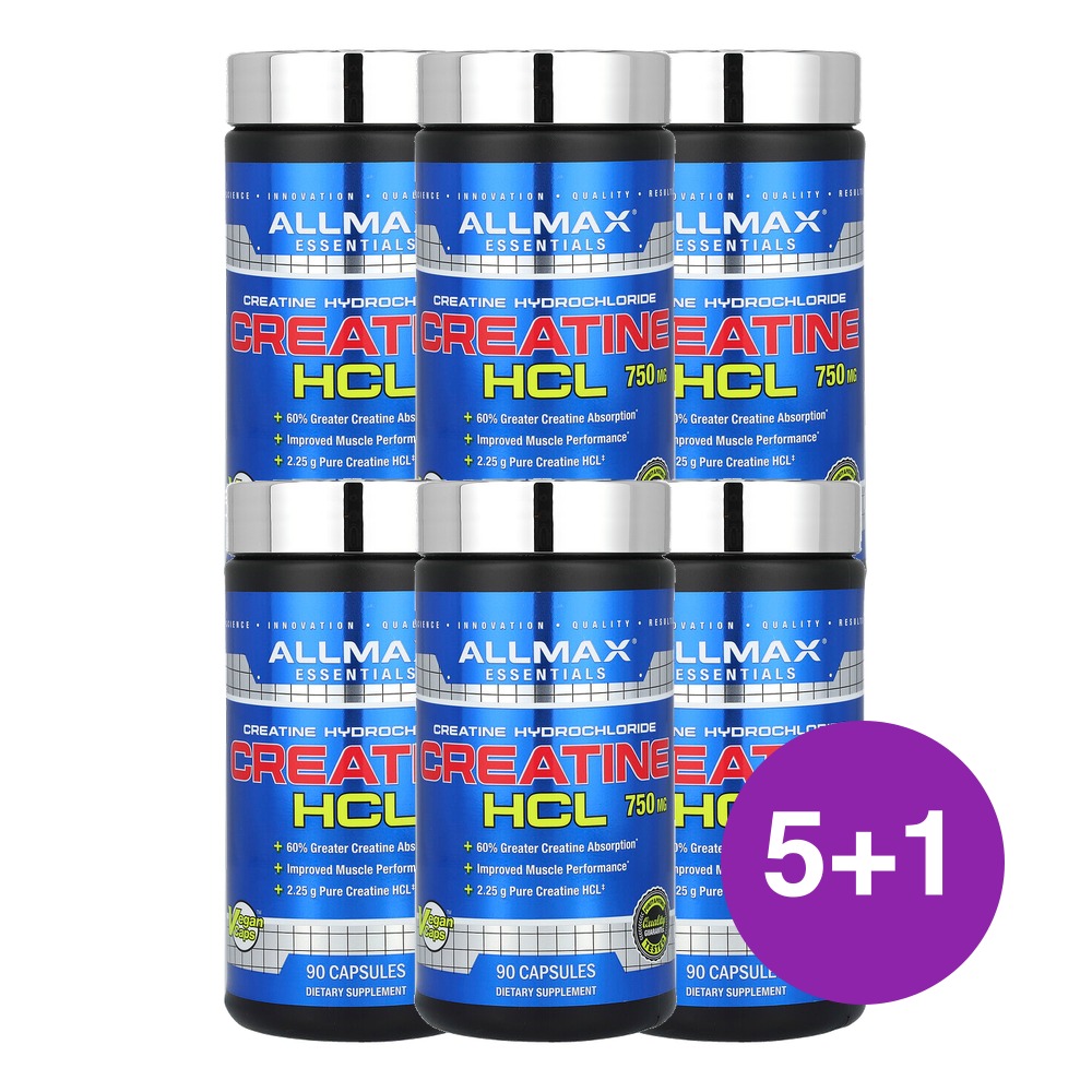 올맥스뉴트리션 크레아틴 HCl 750mg 90정, 6개 - 상품 이미지