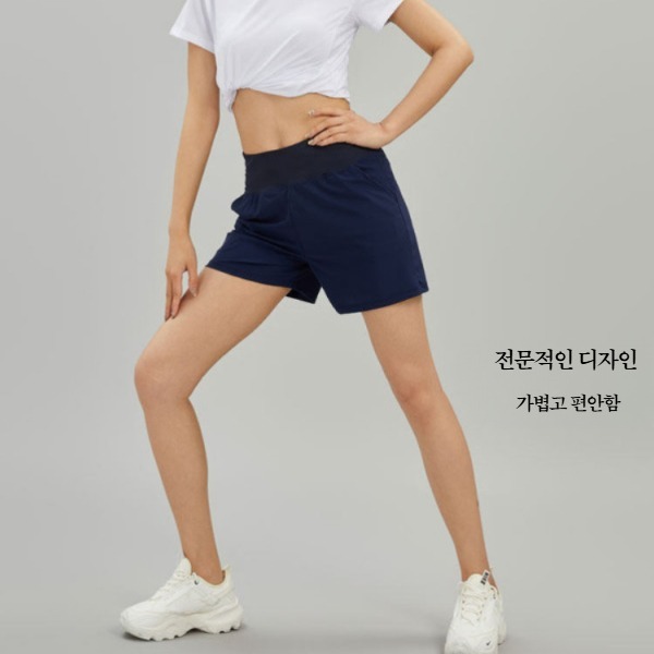 스포츠 러닝 반바지 마라톤 트레이닝복 드라이핏 헬스복 숏 여성 바지 팬츠 운동 그레이 - 상세 이미지 3