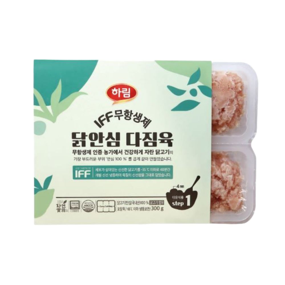 하림 무항생제 이유식용 닭안심다짐육 300g 1개