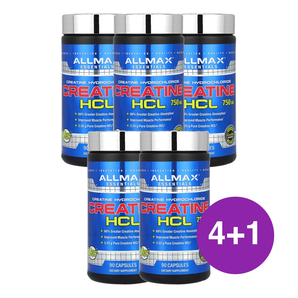 올맥스뉴트리션 크레아틴 HCl 750mg 90정, 5개 - 상품 이미지