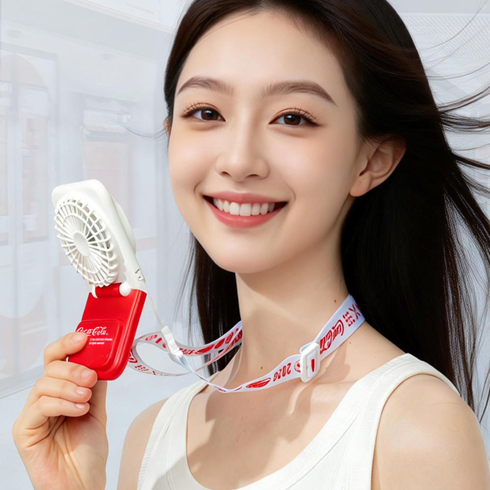 [코카콜라] 시그니처 접이식 휴대용 핸디 선풍기 CO-WFS05R 이미지 6