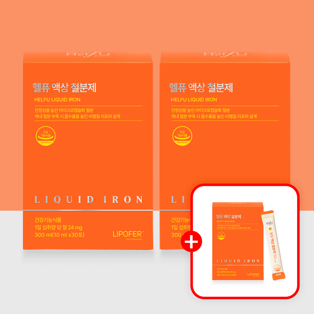 [2+1] 임산부 비헴철 액상 철분제 24mg 30포, 3개