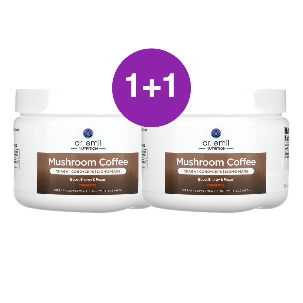 Dr Emil Nutrition 버섯 커피 캐러멜 99g, 2개 - 상품 이미지