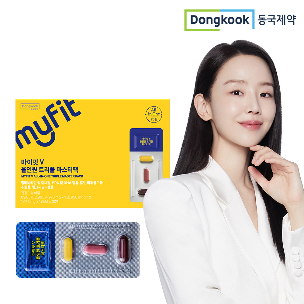 [비타민+오메가3+루테인+밀크씨슬] 동국제약 마이핏 올인원 멀티 마스터팩 30개입, 1개 - 상품 이미지