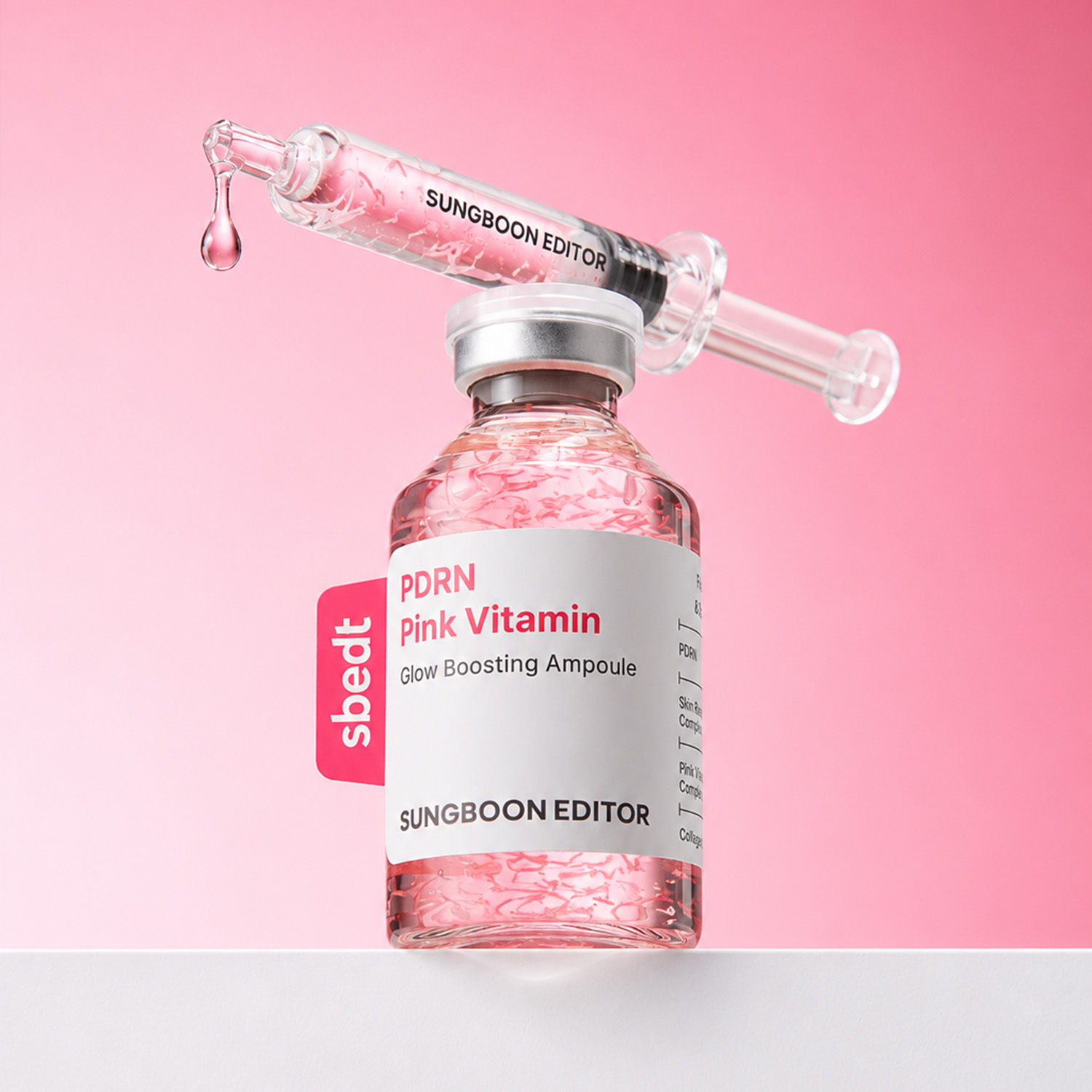 성분에디터 PDRN 핑크 비타민 글로우 부스팅 광채 앰플 40ml, 1개 - 상품 이미지