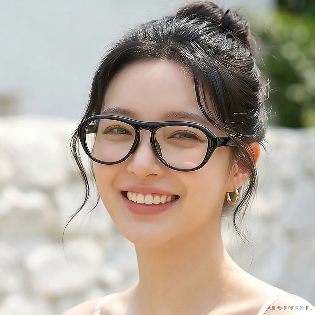 보잉안경테 블루라이트차단 긱시크안경 호피 뿔테안경 변색렌즈 얼굴형에맞는 - 상세 이미지 4
